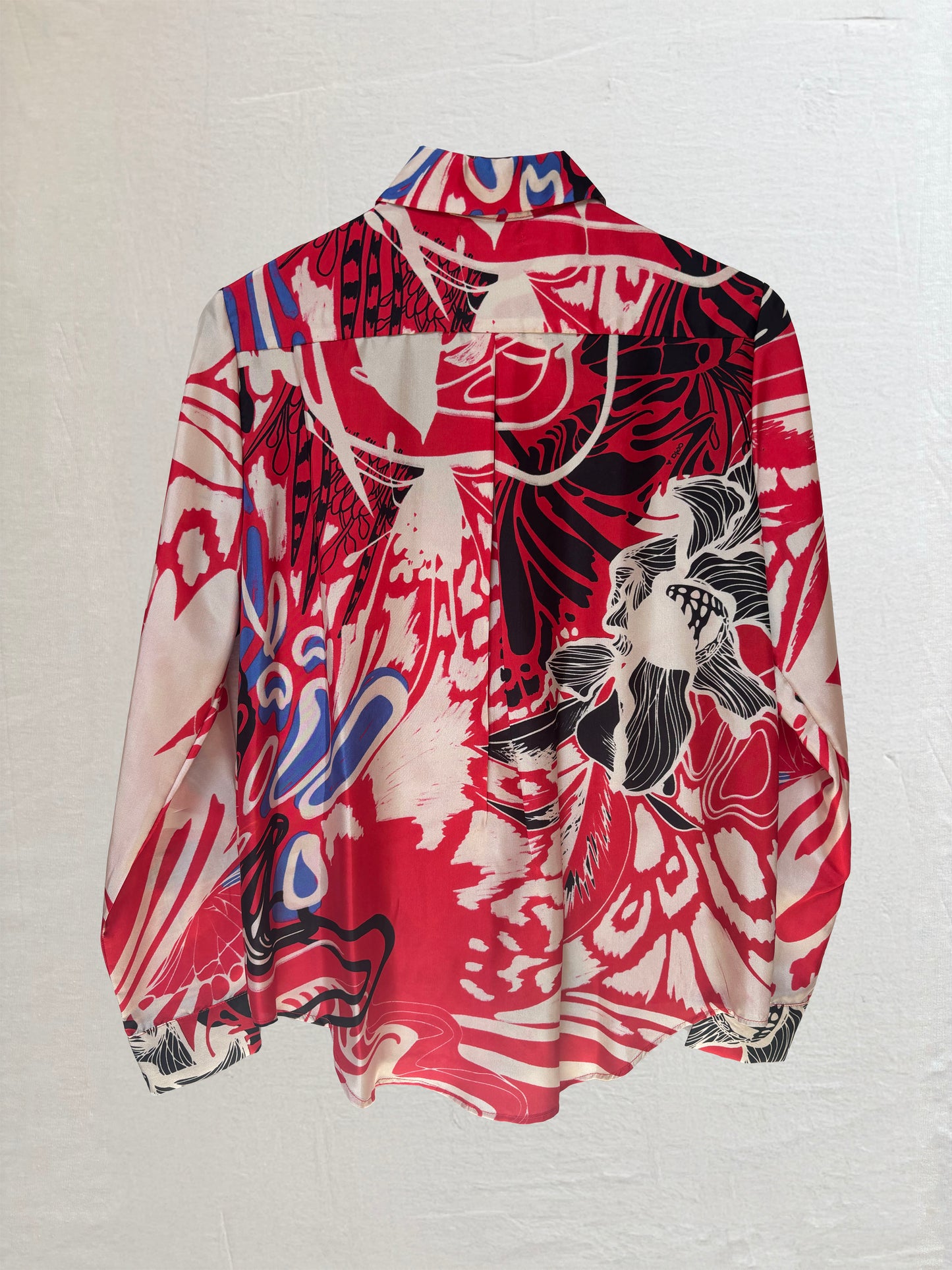 CAMISA CLASICA SLIM FIT SEDA MARIPOSA RED
