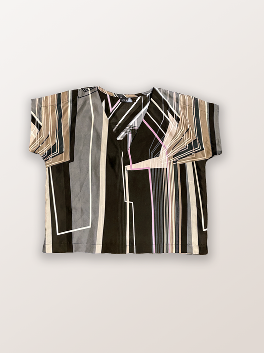 TOP AMPLIO V SEDA NATURAL NATIVI TOSTADO