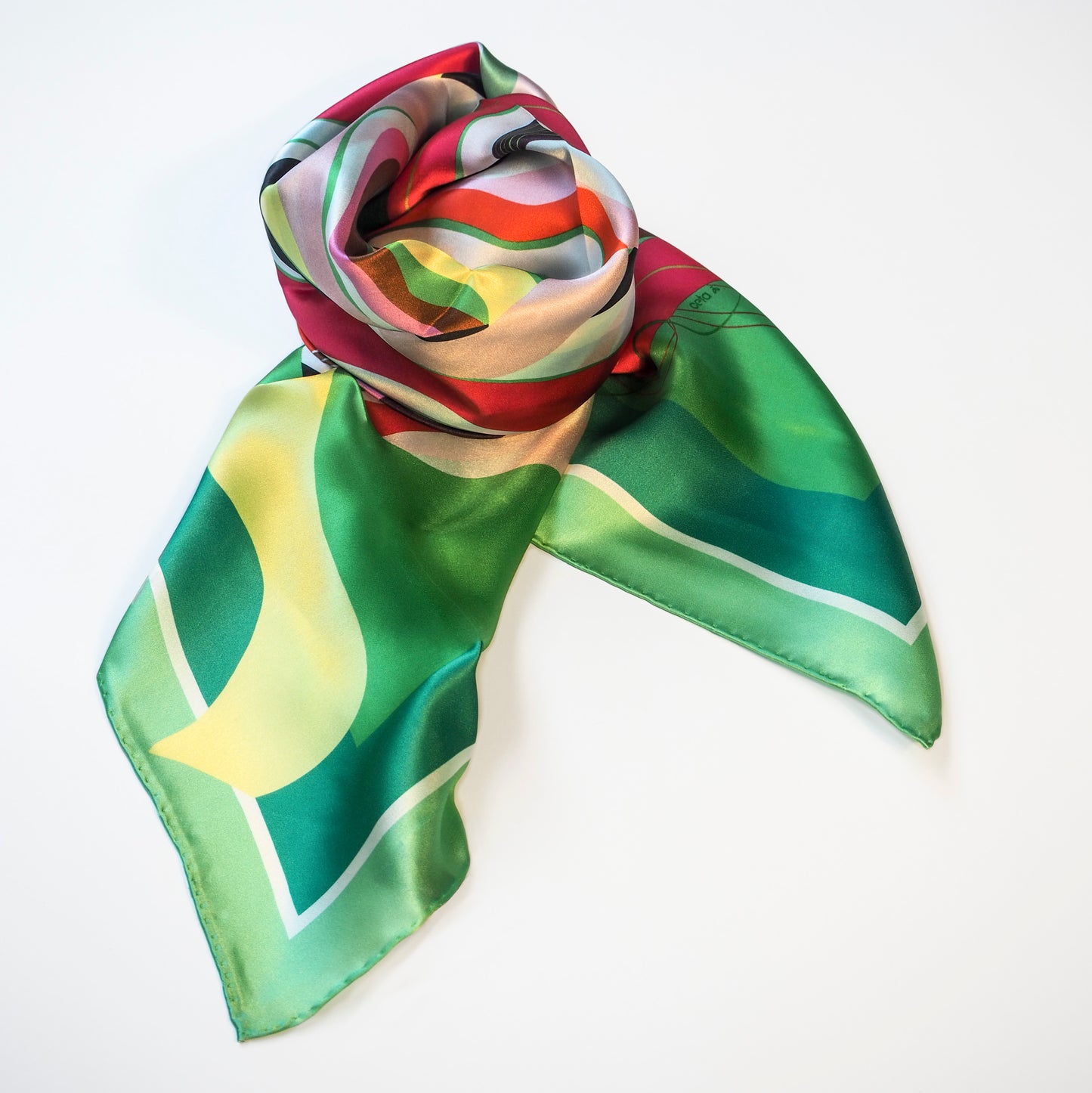 PAÑUELO ROSETON VERDE