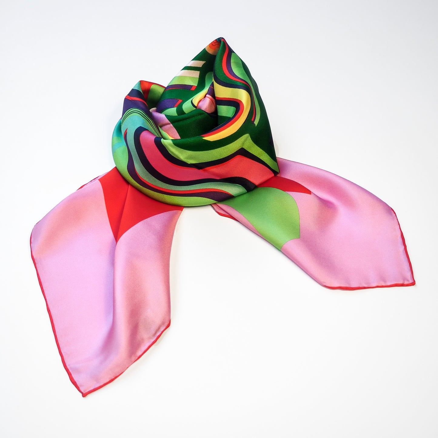 PAÑUELO ROSETON FUCSIA