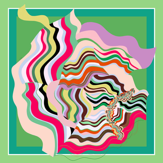 PAÑUELO ROSETON VERDE