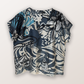 TOP AMPLIO V SEDA NATURAL MARIPOSA BLUE